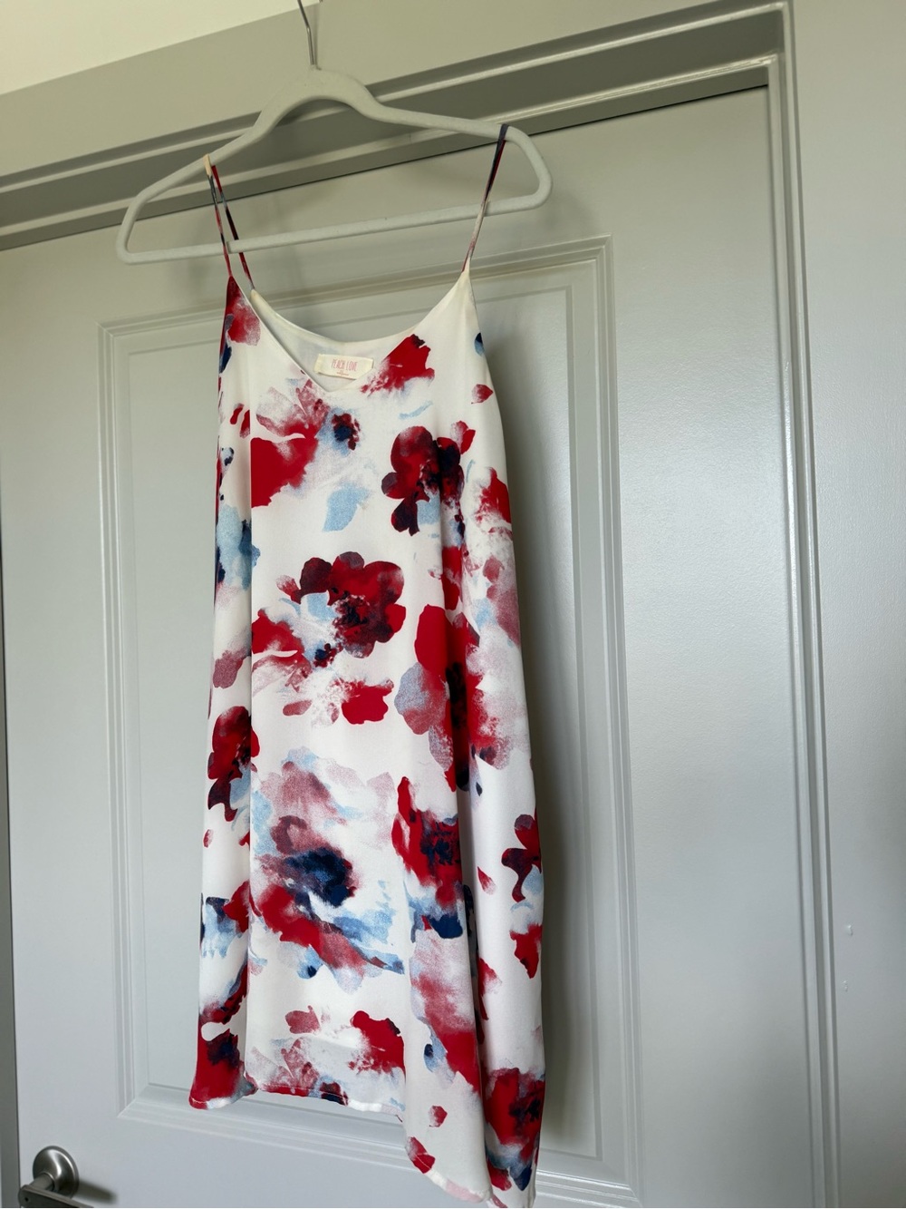 Peach Love California Floral Mini Dress